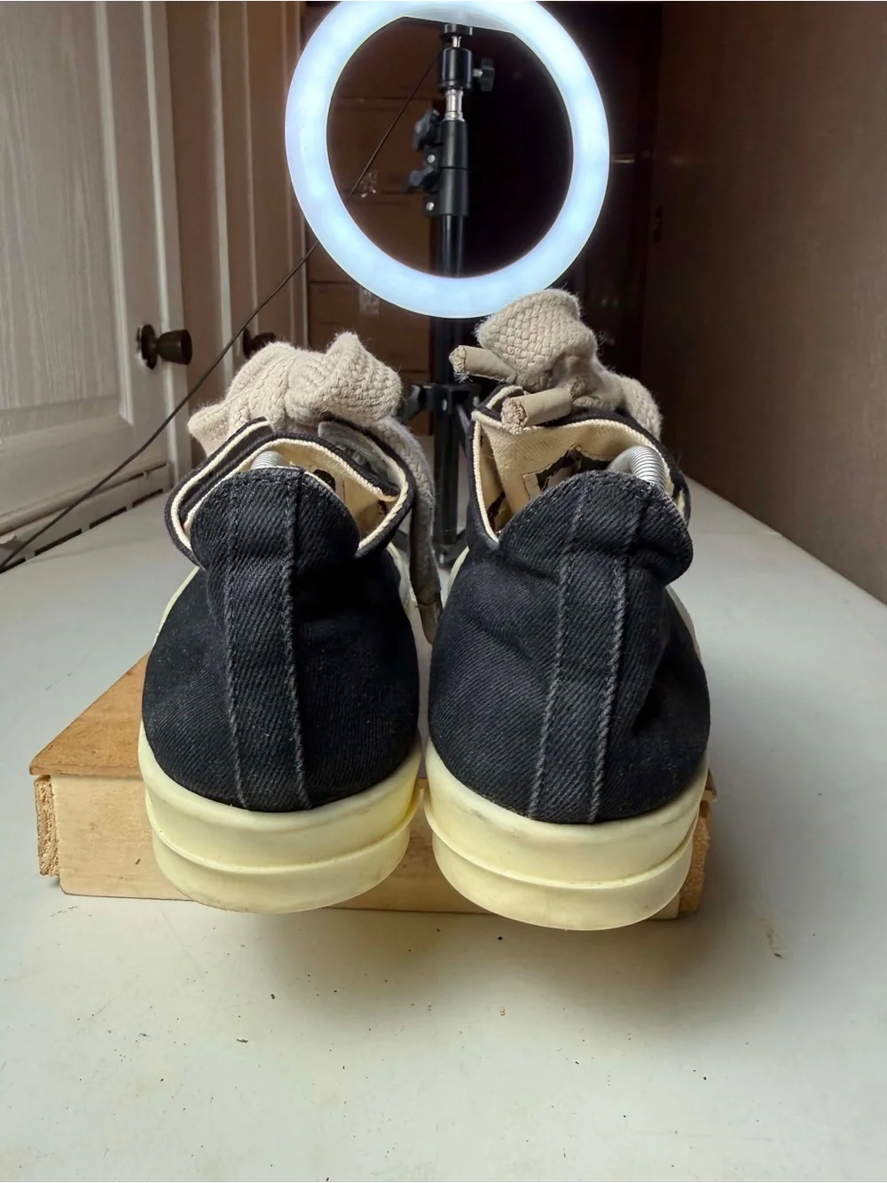 Rick Owens Jumbo Lace Low Top Hollywood Ramones Size 44 / 11 US Sneaker Shoes